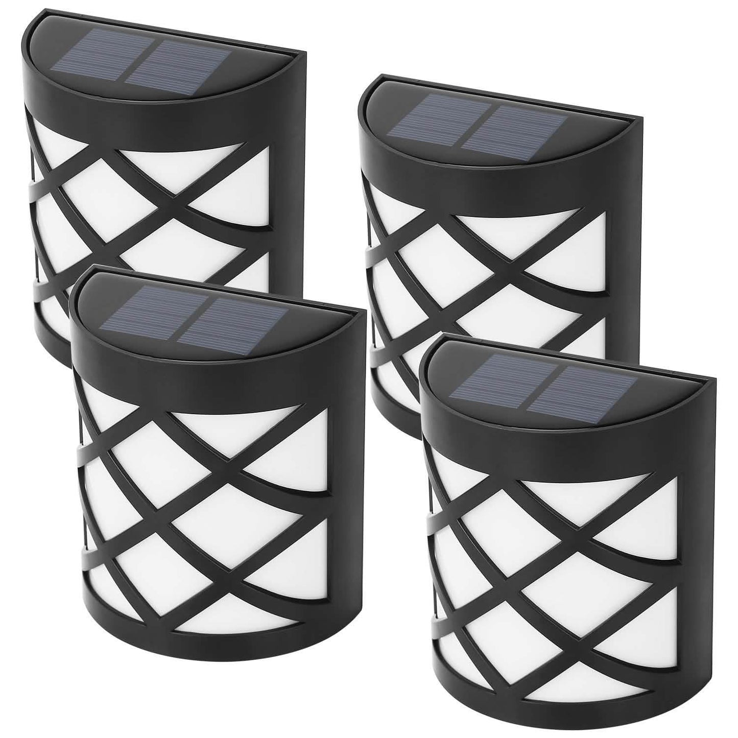 4-Pack: Solar Power LED Fence Light Outdoor Lighting - Tophatter Daily Deals