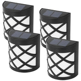 4-Pack: Solar Power LED Fence Light Outdoor Lighting - Tophatter Daily Deals