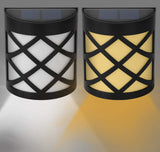 4-Pack: Solar Power LED Fence Light Outdoor Lighting - Tophatter Daily Deals