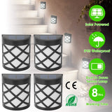 4-Pack: Solar Power LED Fence Light Outdoor Lighting - Tophatter Daily Deals