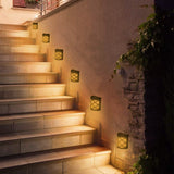 4-Pack: Solar Power LED Fence Light Outdoor Lighting - Tophatter Daily Deals