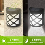 4-Pack: Solar Power LED Fence Light Outdoor Lighting - Tophatter Daily Deals