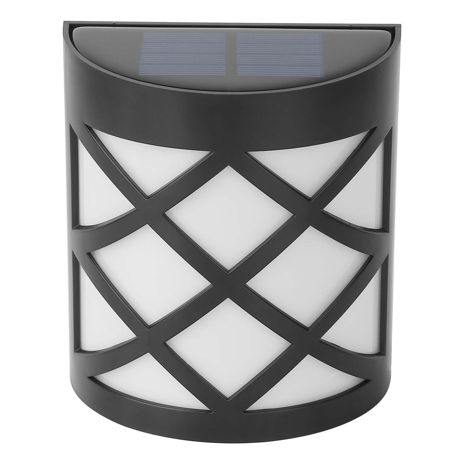 4-Pack: Solar Power LED Fence Light Outdoor Lighting - Tophatter Daily Deals