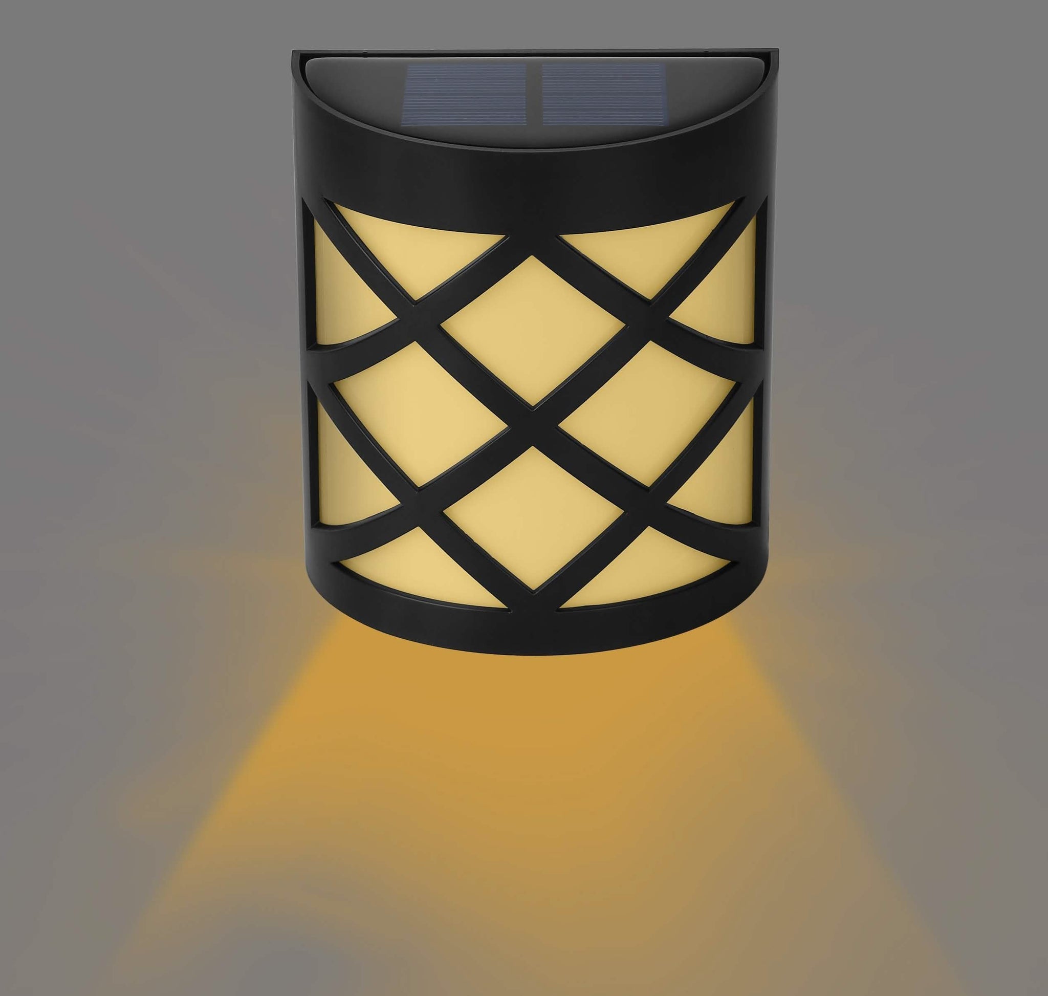 4-Pack: Solar Power LED Fence Light Warm White Outdoor Lighting - Tophatter Daily Deals