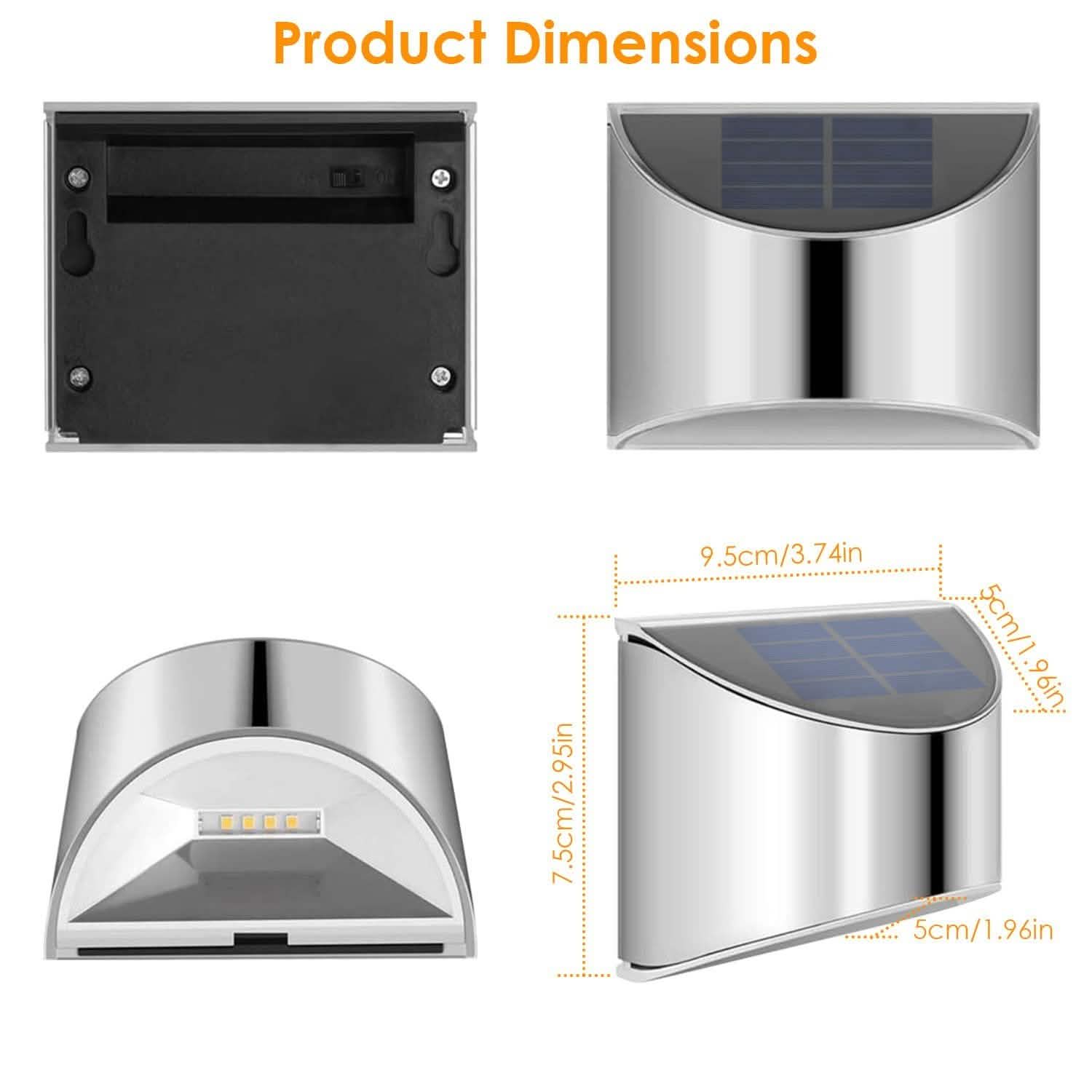 4-Pack: Solar Powered Deck Lights Outdoor Lighting - Tophatter Daily Deals