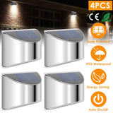 4-Pack: Solar Powered Deck Lights Outdoor Lighting - Tophatter Daily Deals
