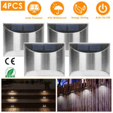 4-Pack: Solar Powered Deck Lights Outdoor Lighting - Tophatter Daily Deals