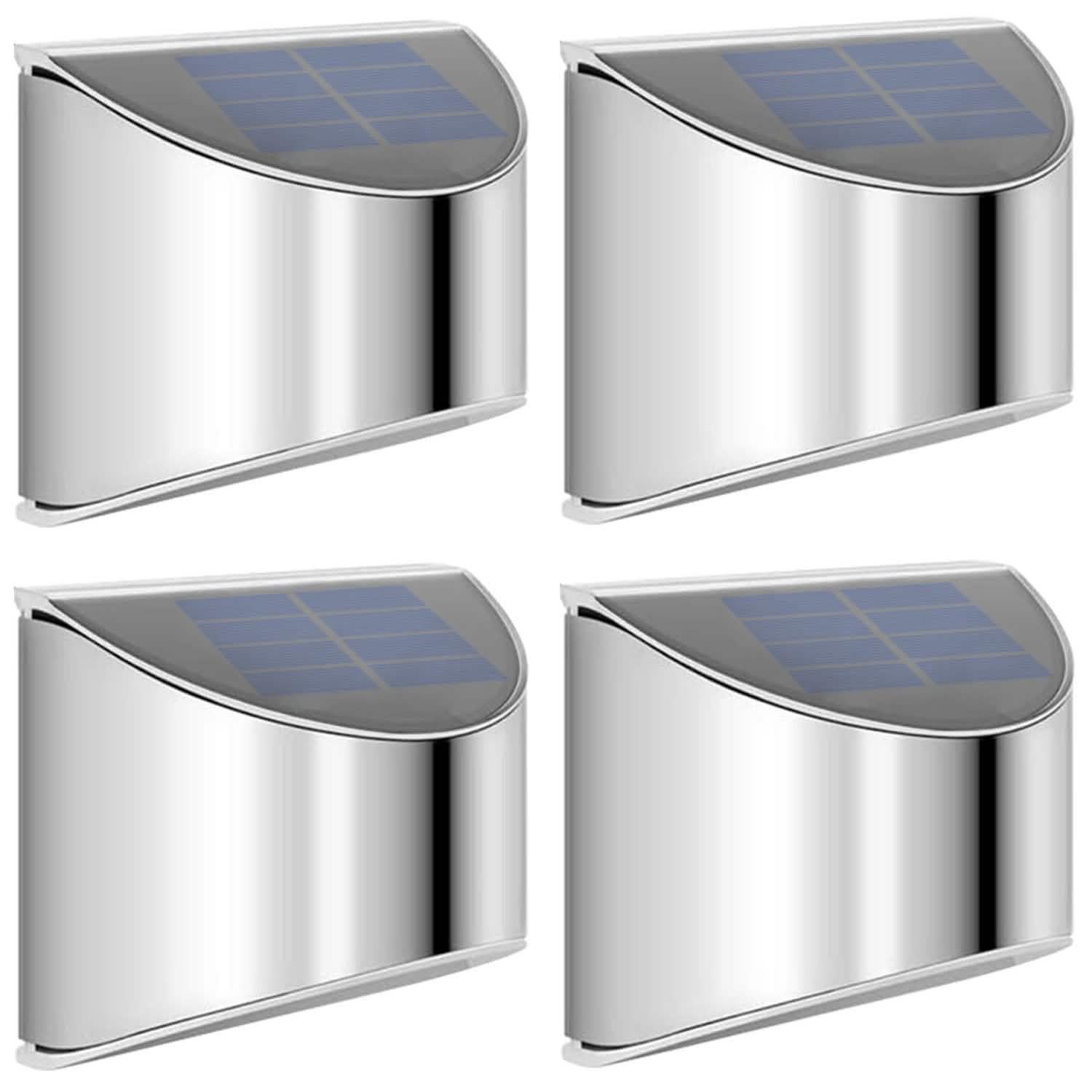 4-Pack: Solar Powered Deck Lights Outdoor Lighting - Tophatter Daily Deals