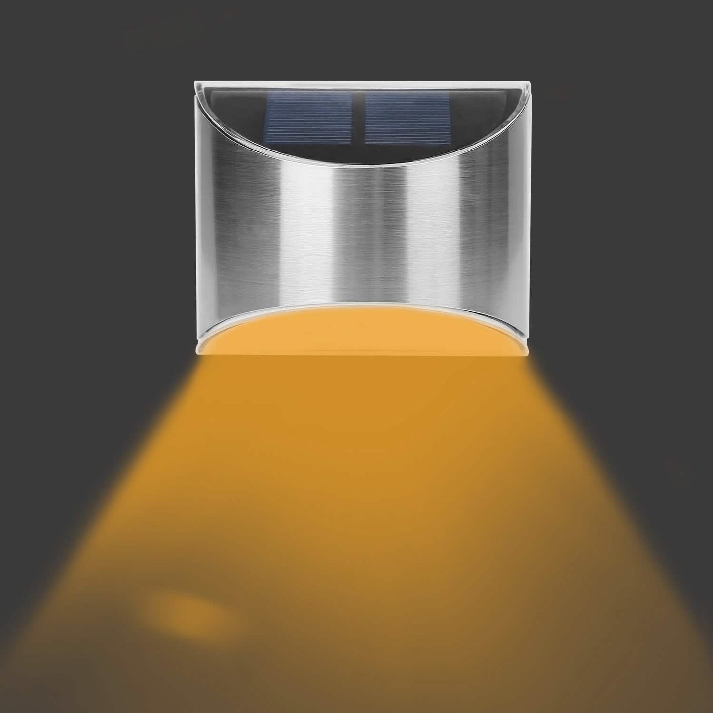 4-Pack: Solar Powered Deck Lights Warm White Outdoor Lighting - Tophatter Daily Deals
