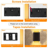 4-Pack: Solar Powered Wall Sconce Light IP55 Rechargeable Optical Sensor Lamp Outdoor Lighting - Tophatter Daily Deals