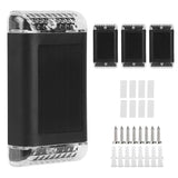 4-Pack: Solar Powered Wall Sconce Light IP55 Rechargeable Optical Sensor Lamp Outdoor Lighting - Tophatter Daily Deals