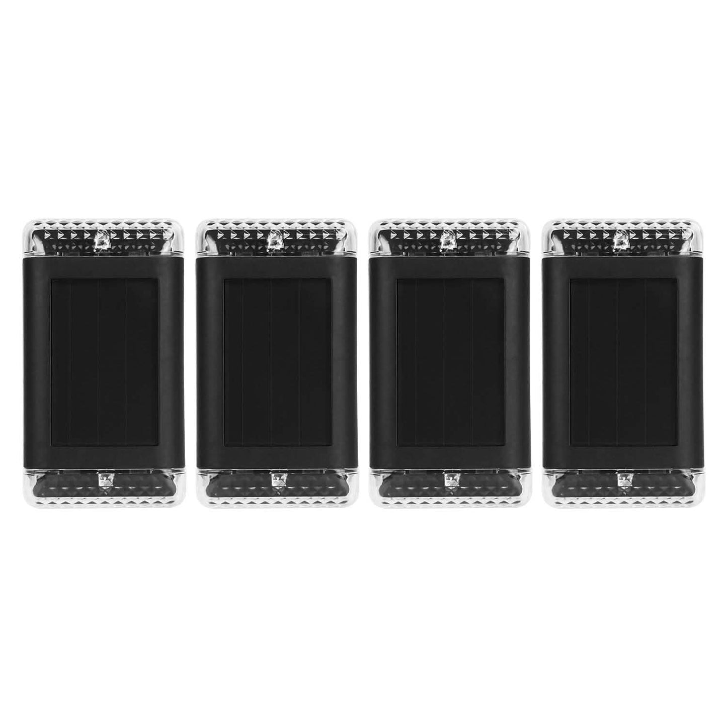 4-Pack: Solar Powered Wall Sconce Light IP55 Rechargeable Optical Sensor Lamp Outdoor Lighting - Tophatter Daily Deals