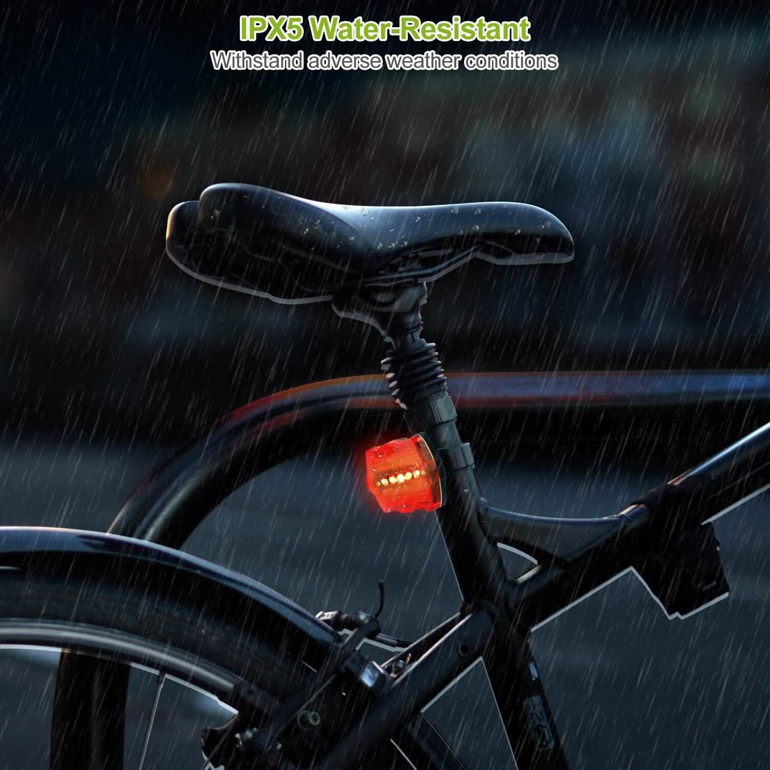 4-Pack: Universal Front Rear Bike Light Set Outdoor Recreation - Tophatter Daily Deals