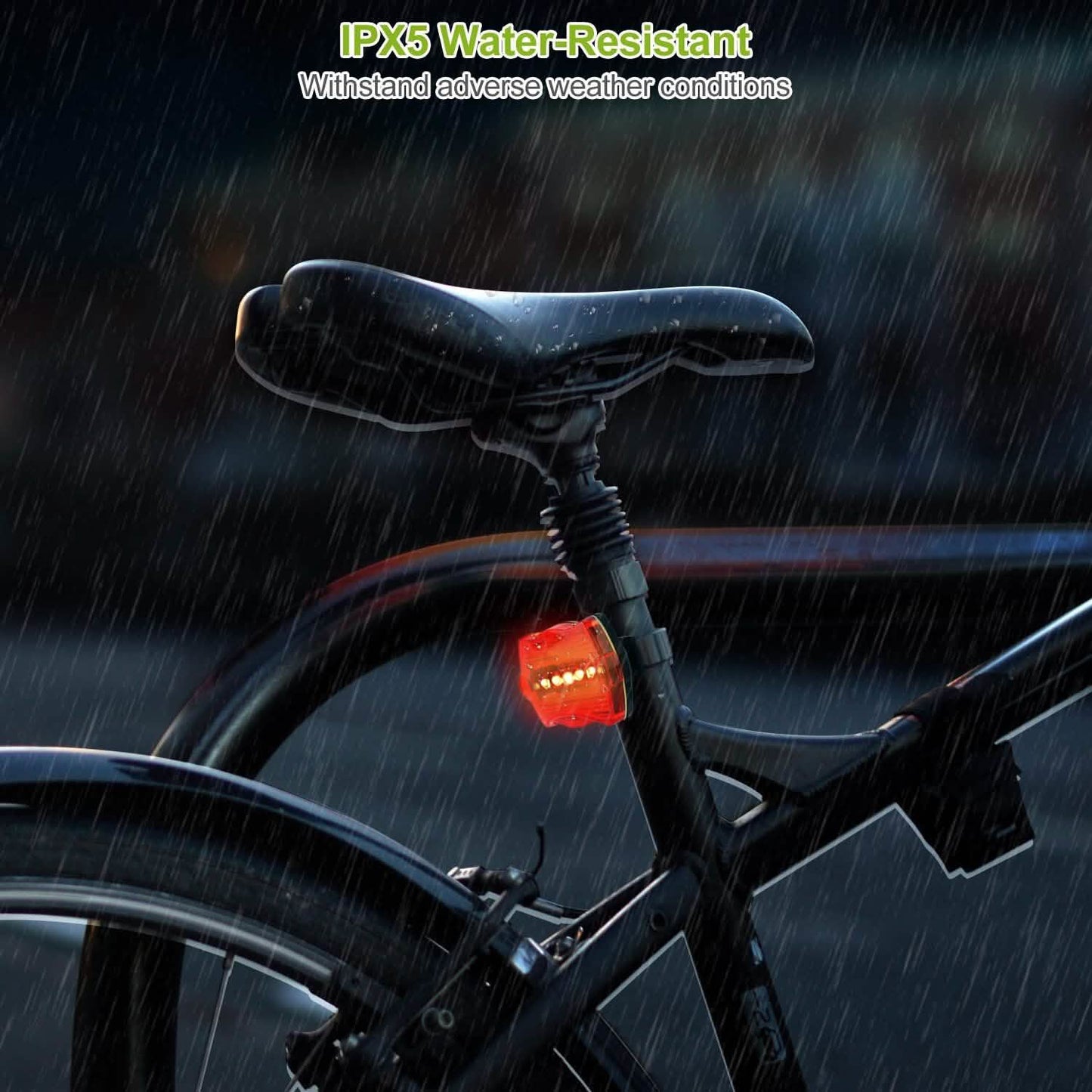 4-Pack: Universal Front Rear Bike Light Set Outdoor Recreation - Tophatter Daily Deals