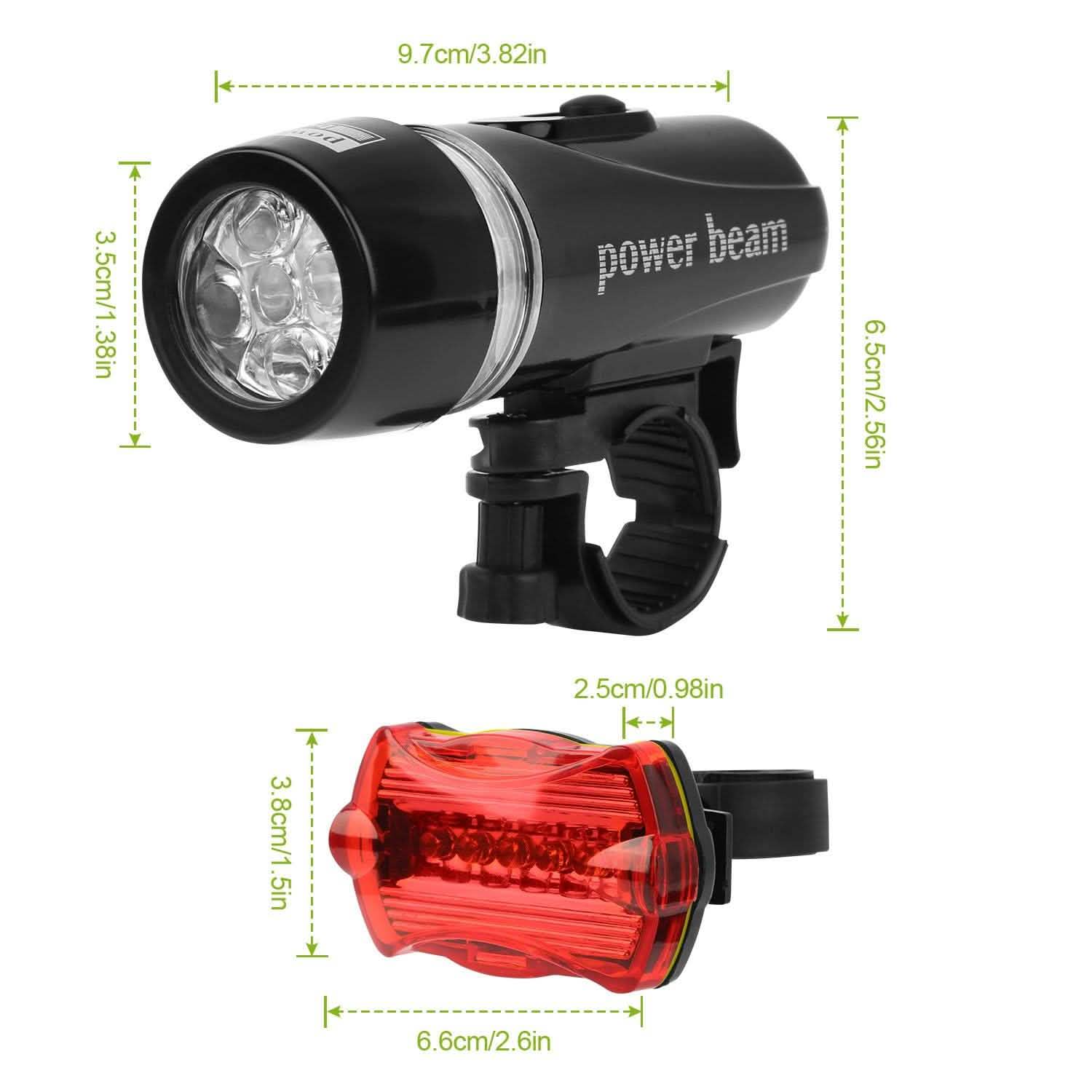 4-Pack: Universal Front Rear Bike Light Set Outdoor Recreation - Tophatter Daily Deals