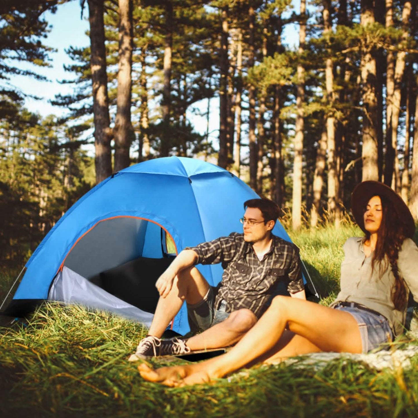 4 Persons Camping Waterproof Tent Outdoor Recreation - Tophatter Daily Deals