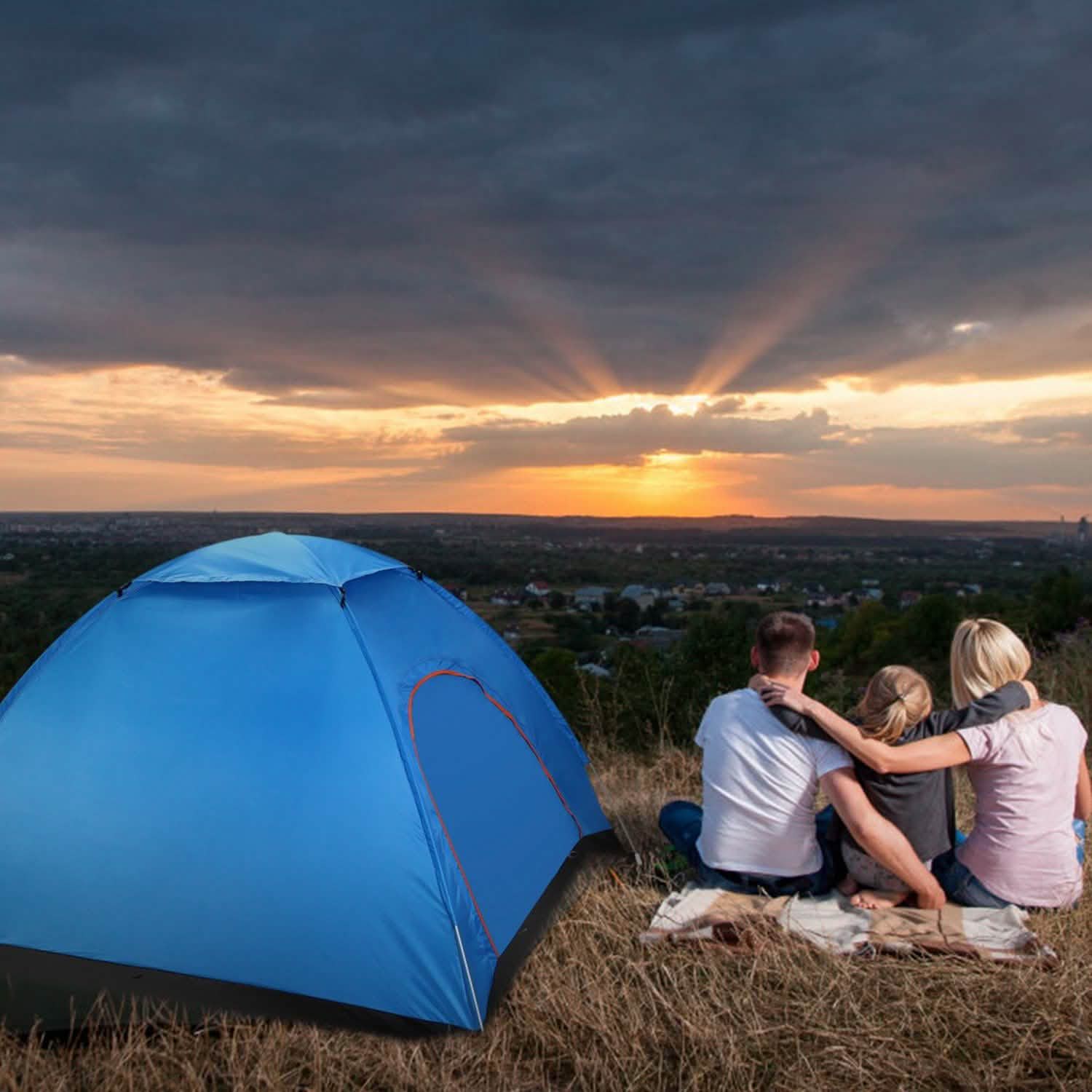 4 Persons Camping Waterproof Tent Outdoor Recreation - Tophatter Daily Deals