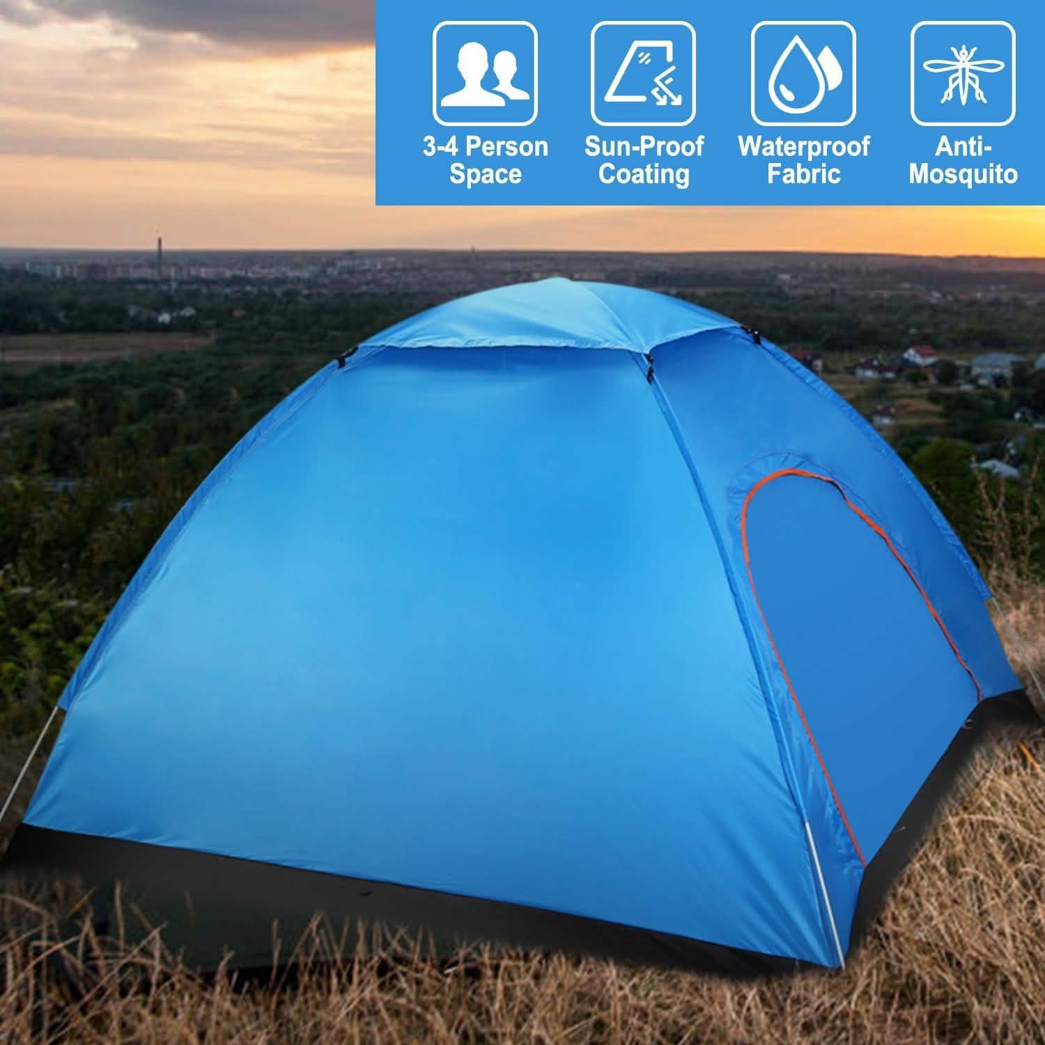 4 Persons Camping Waterproof Tent Outdoor Recreation - Tophatter Daily Deals