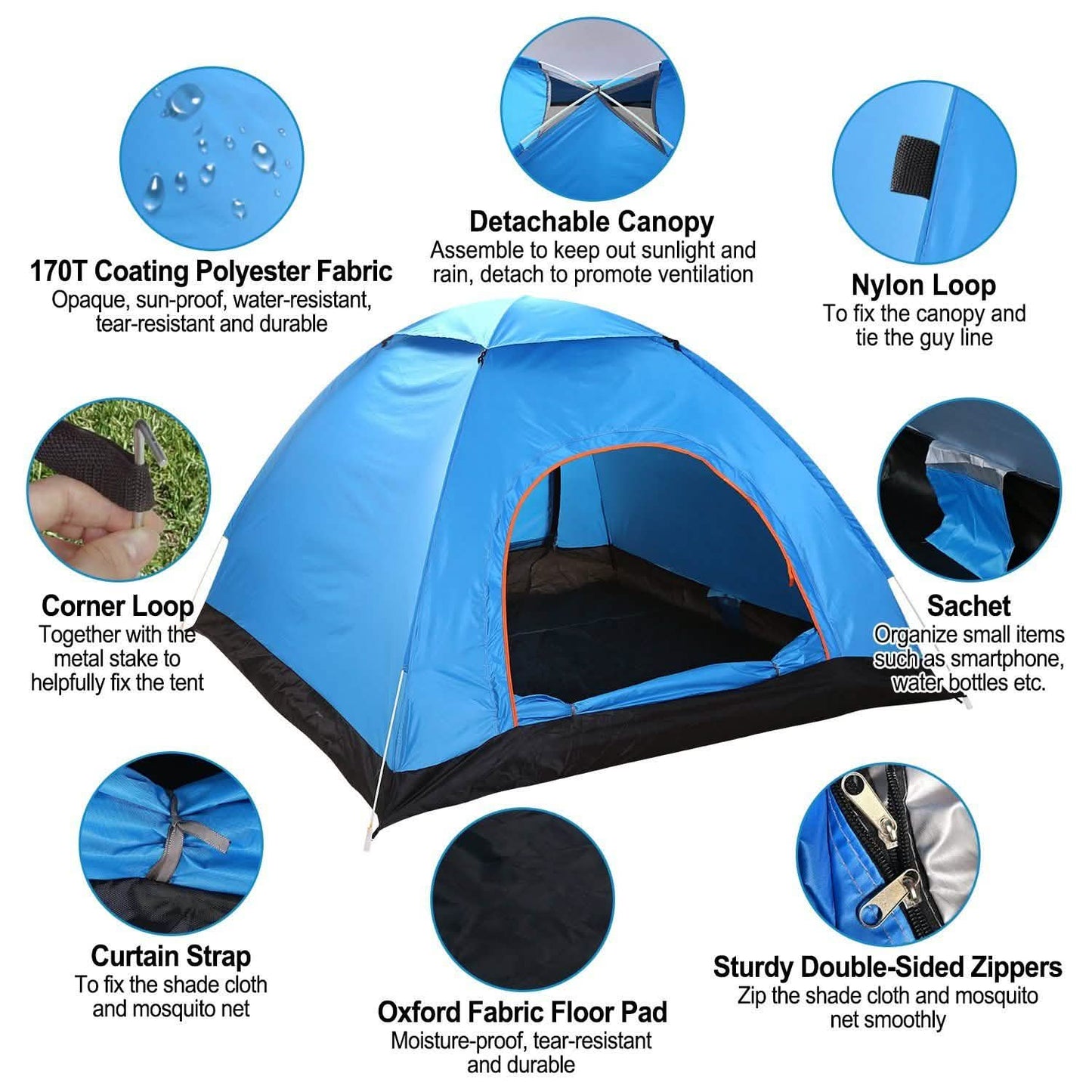4 Persons Camping Waterproof Tent Outdoor Recreation - Tophatter Daily Deals