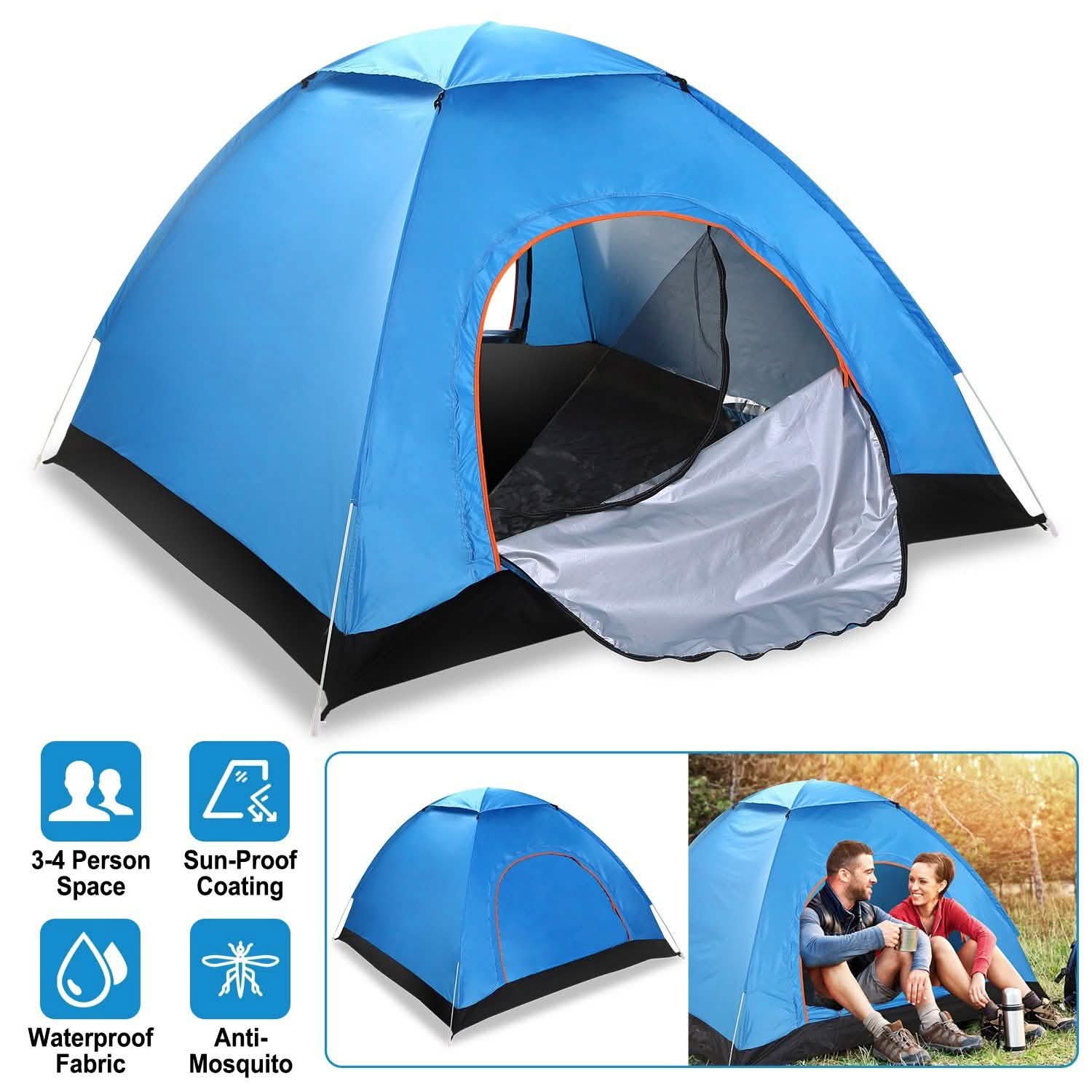 4 Persons Camping Waterproof Tent Outdoor Recreation - Tophatter Daily Deals