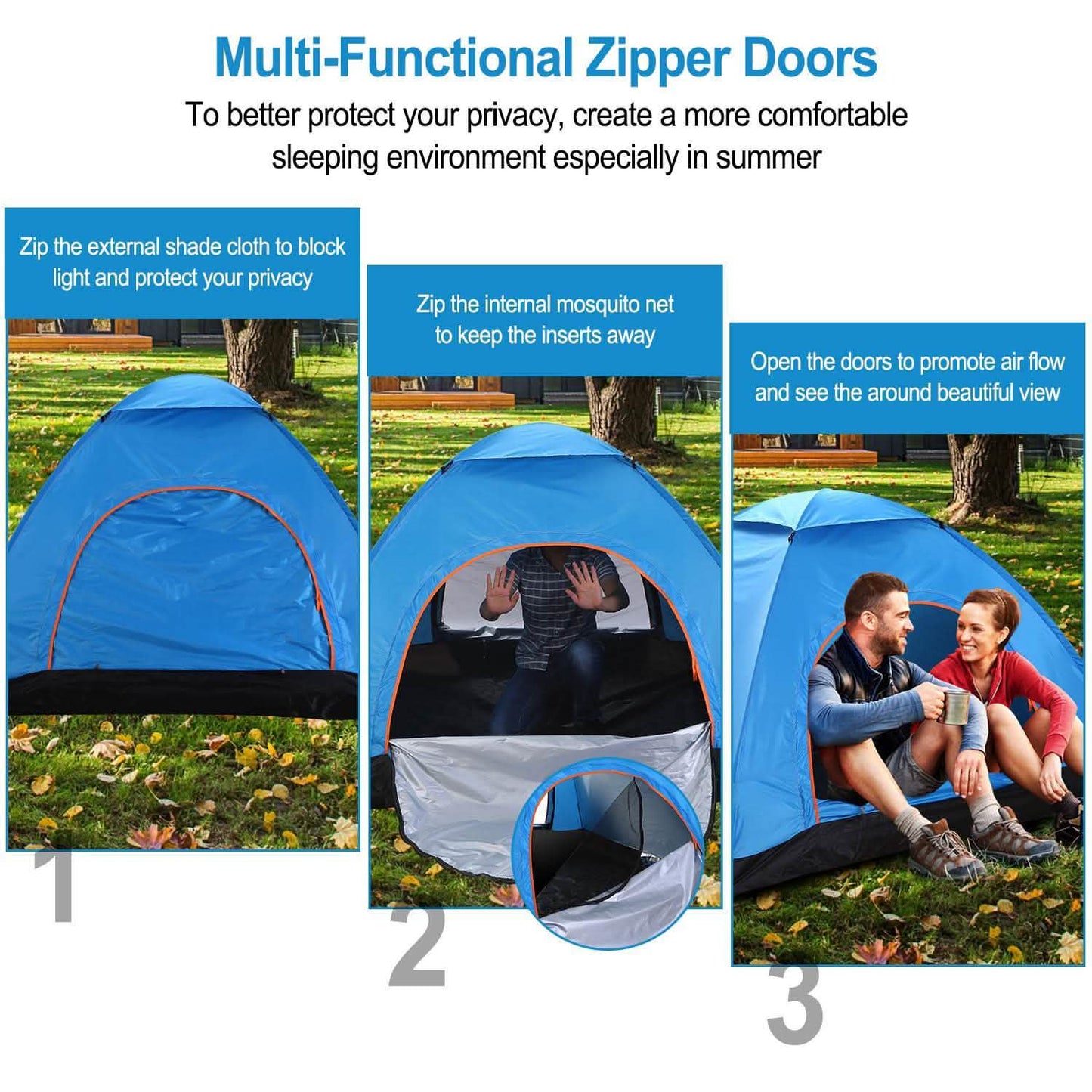 4 Persons Camping Waterproof Tent Outdoor Recreation - Tophatter Daily Deals