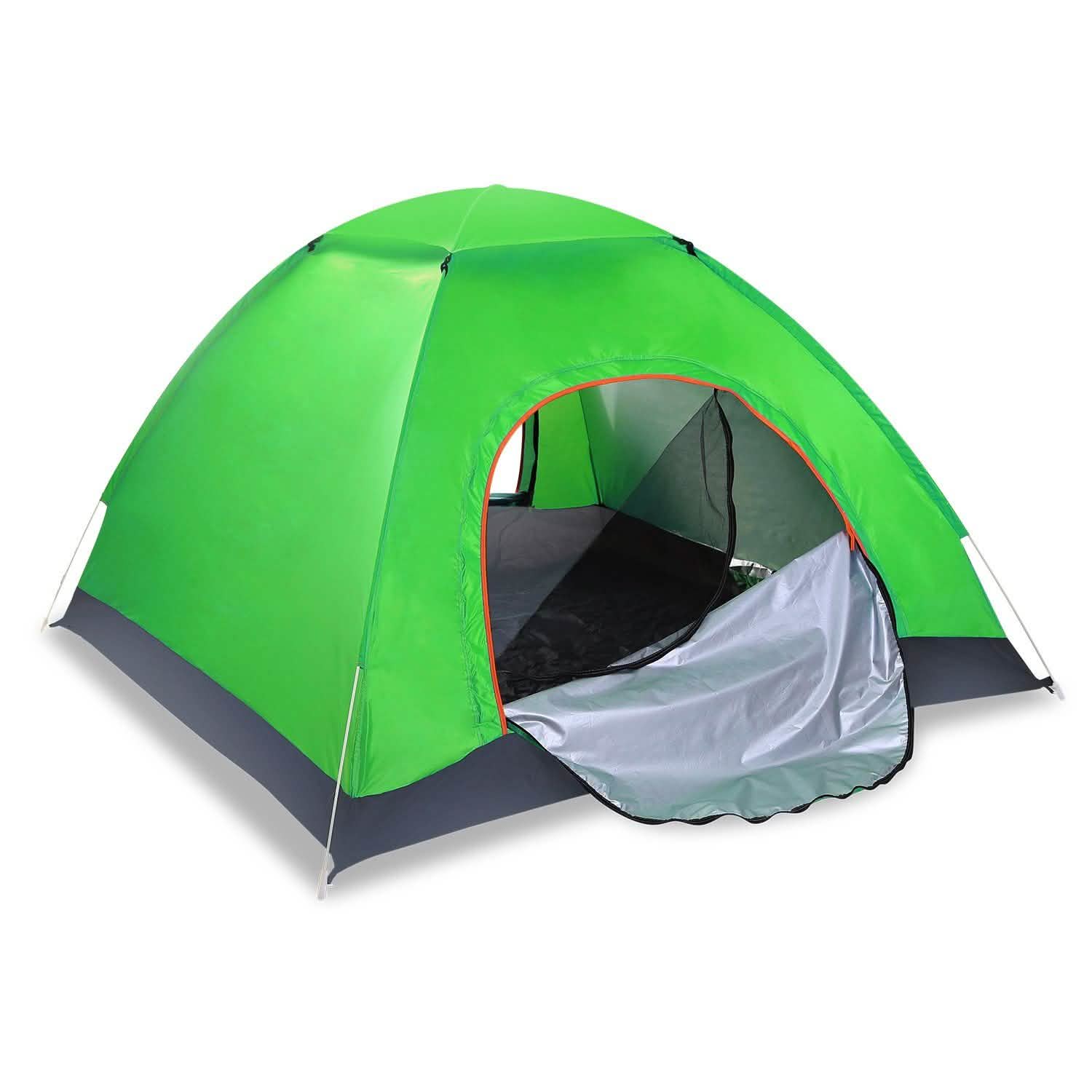 4 Persons Camping Waterproof Tent Green Outdoor Recreation - Tophatter Daily Deals