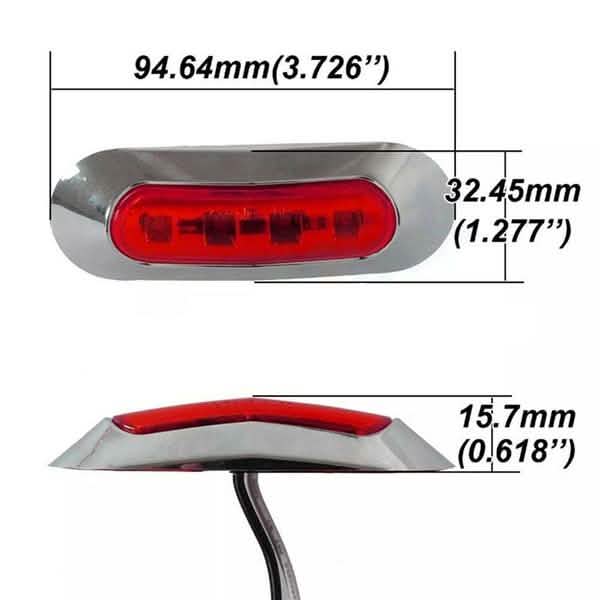 4-Piece: 12V-24V 4 LED Side Marker Indicator Lights Automotive - Tophatter Daily Deals