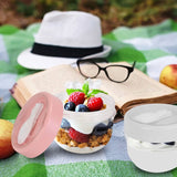 4-Piece: 20 Oz Oat Containers with Lids and Folding Spoons Kitchen Storage - Tophatter Daily Deals