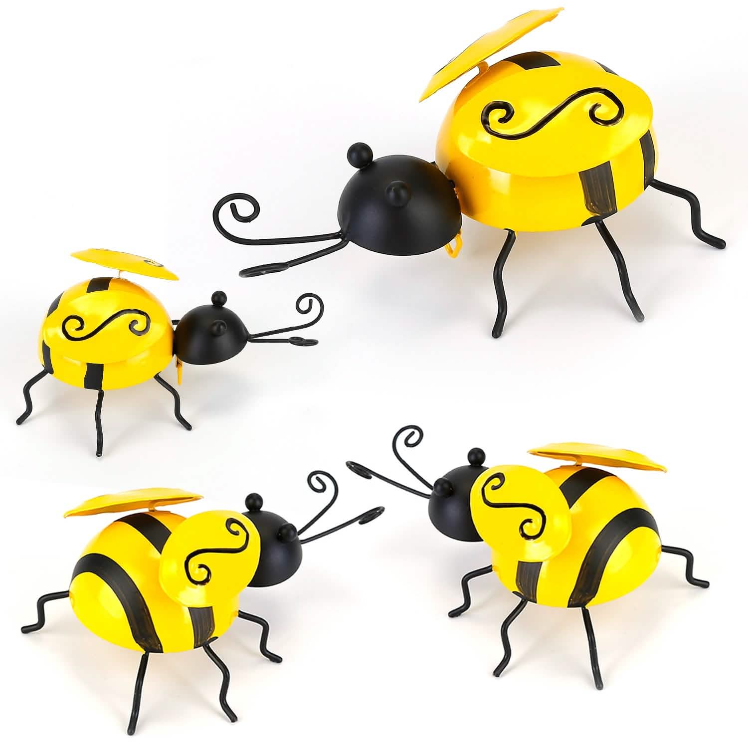 4-Piece: 3D Bumble Bee Ornament Set Garden & Patio - Tophatter Daily Deals