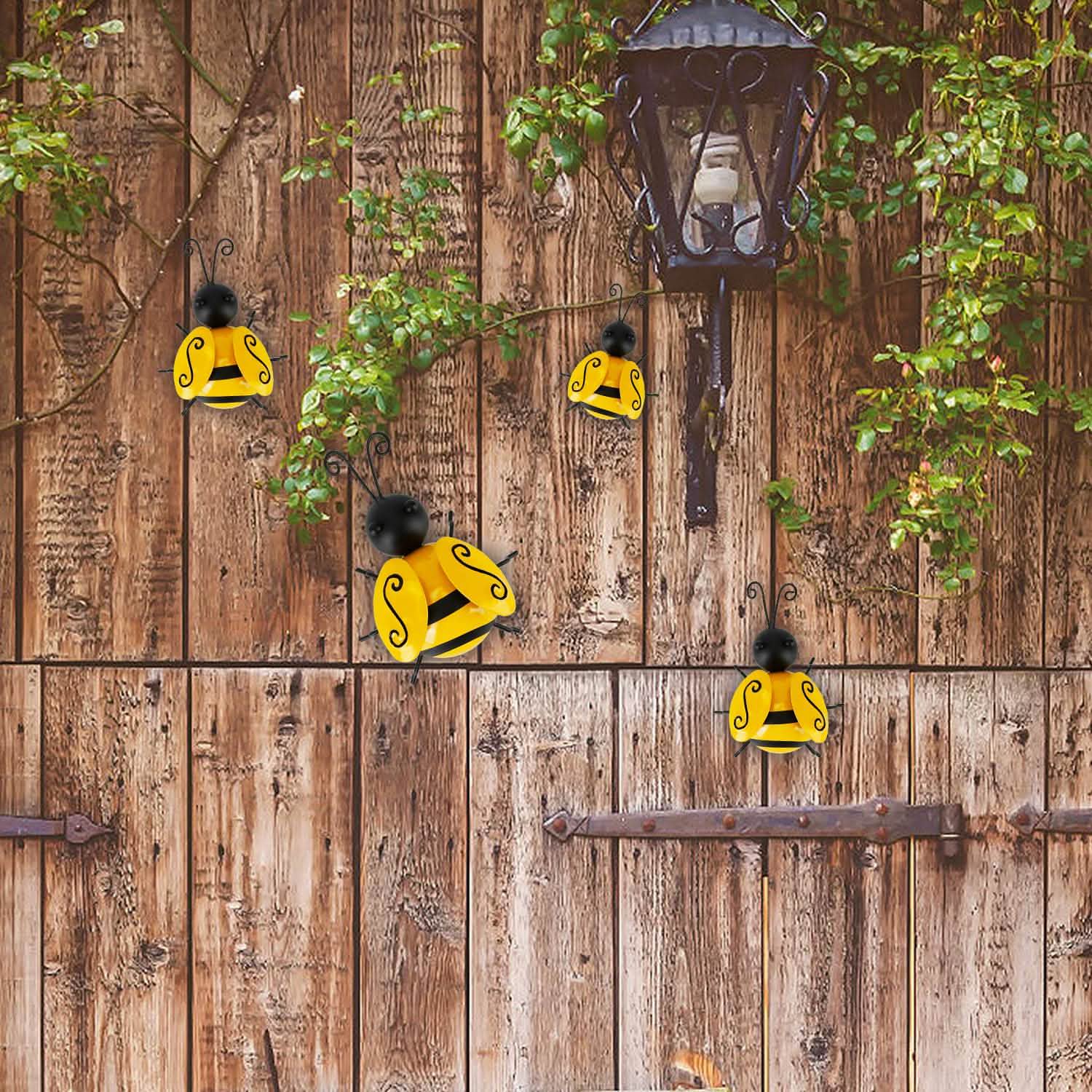 4-Piece: 3D Bumble Bee Ornament Set Garden & Patio - Tophatter Daily Deals