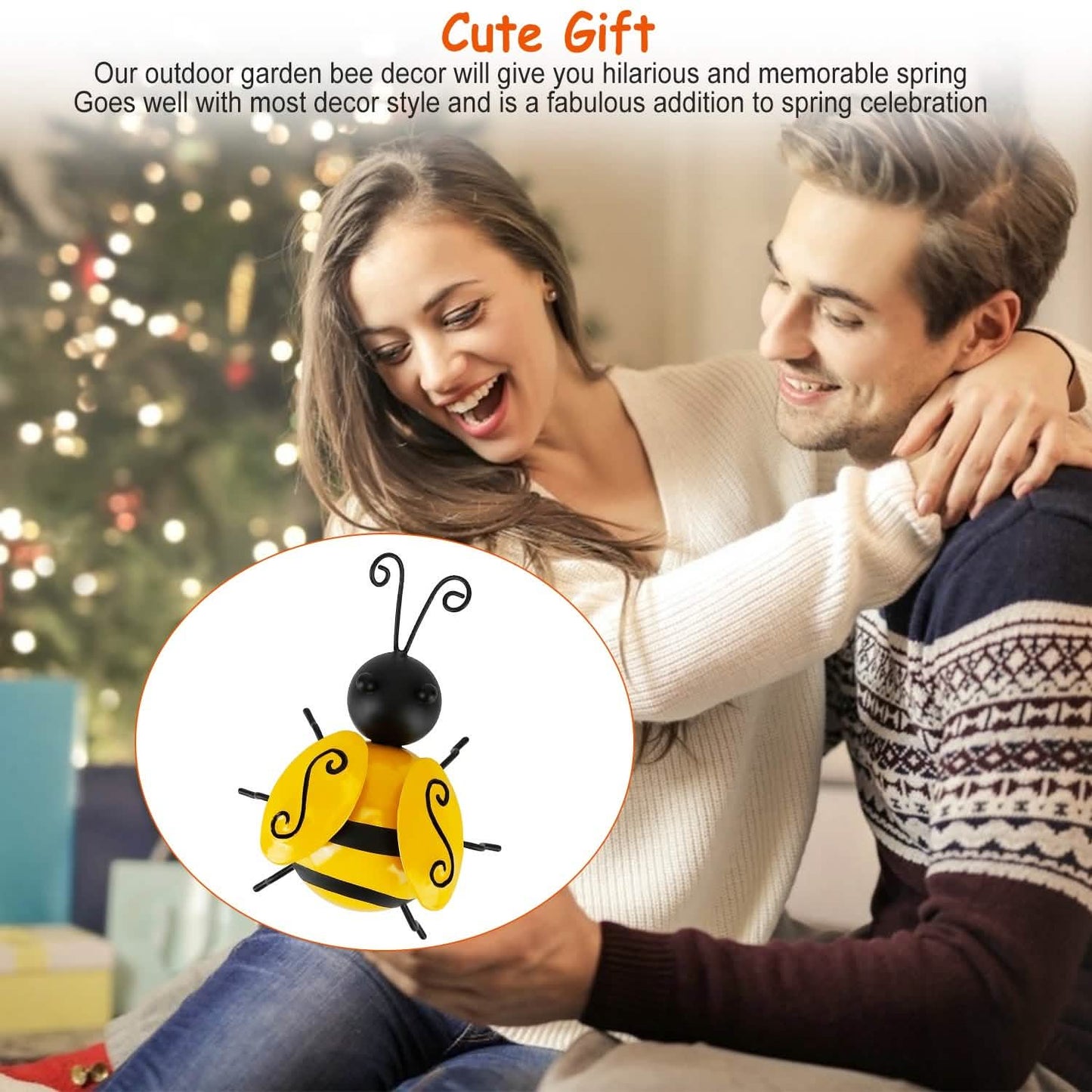 4-Piece: 3D Bumble Bee Ornament Set Garden & Patio - Tophatter Daily Deals
