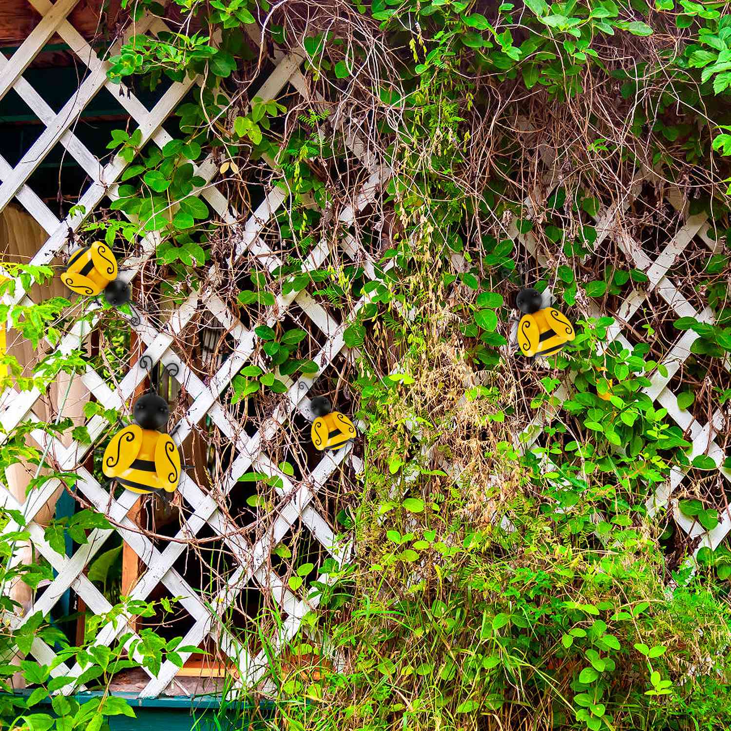 4-Piece: 3D Bumble Bee Ornament Set Garden & Patio - Tophatter Daily Deals