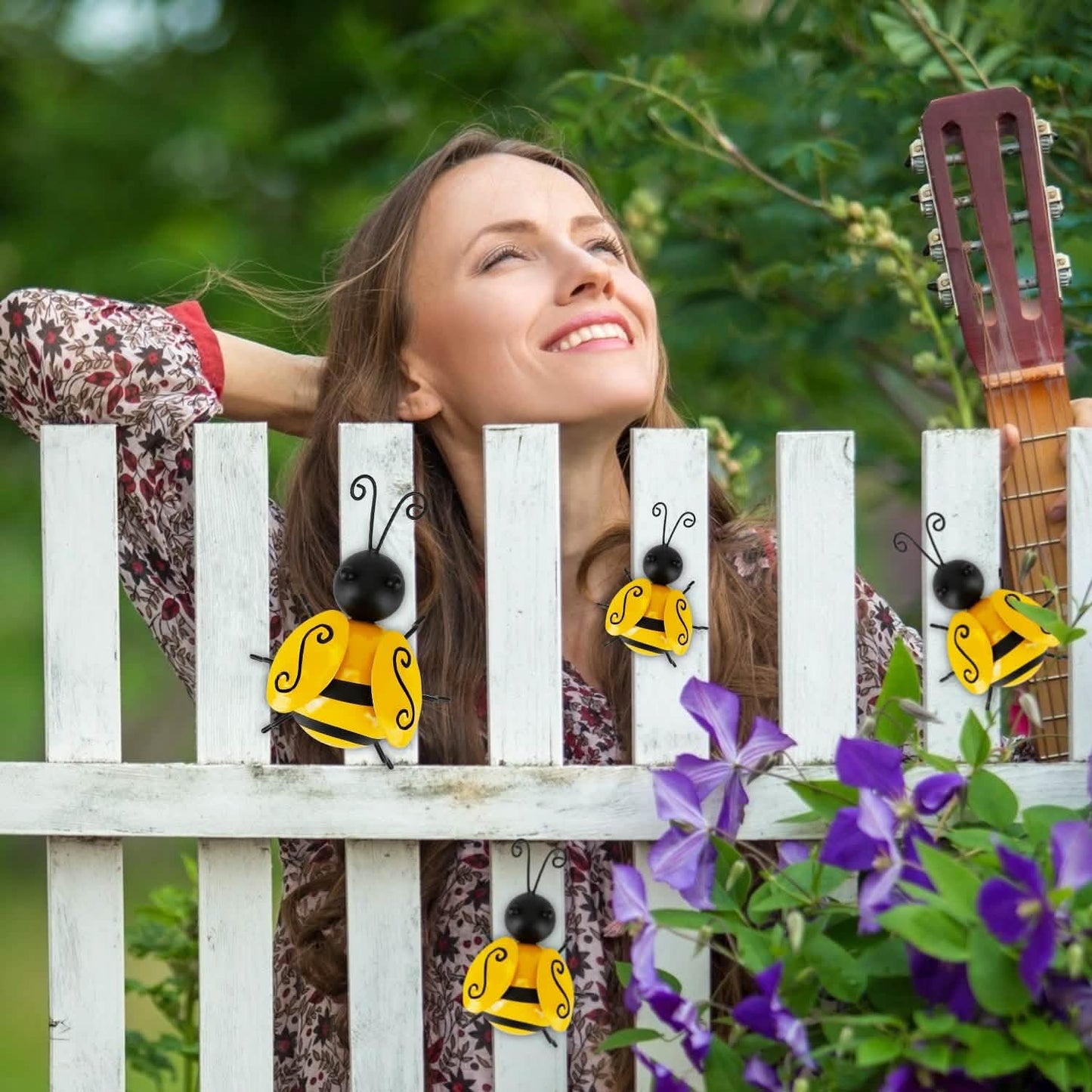 4-Piece: 3D Bumble Bee Ornament Set Garden & Patio - Tophatter Daily Deals