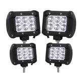 4-Piece: 4” 18W Dual Row LED Spot Light Pod Automotive - Tophatter Daily Deals