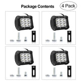 4-Piece: 4” 18W Dual Row LED Spot Light Pod Automotive - Tophatter Daily Deals