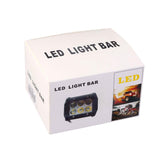 4-Piece: 4” 18W Dual Row LED Spot Light Pod Automotive - Tophatter Daily Deals