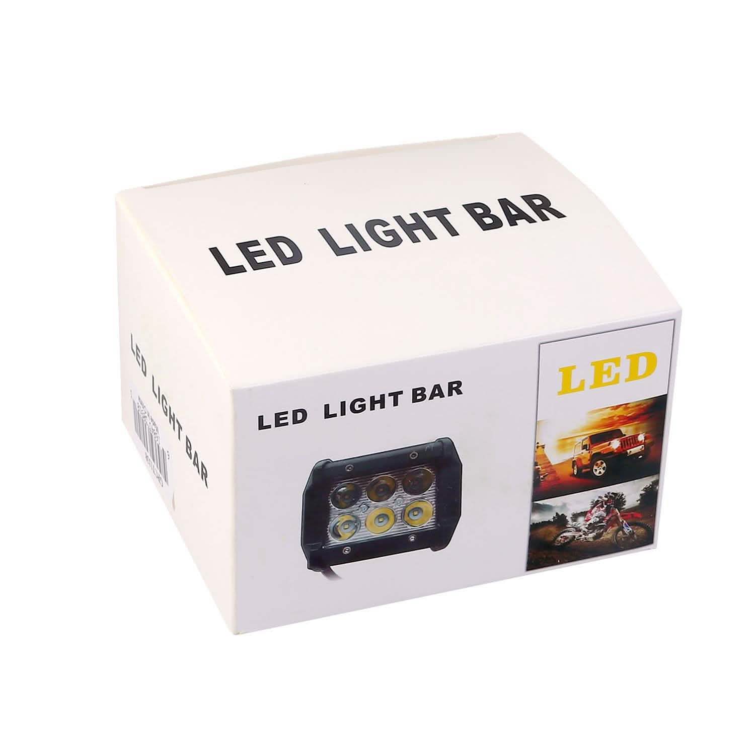 4-Piece: 4” 18W Dual Row LED Spot Light Pod Automotive - Tophatter Daily Deals