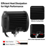 4-Piece: 4” 18W Dual Row LED Spot Light Pod Automotive - Tophatter Daily Deals