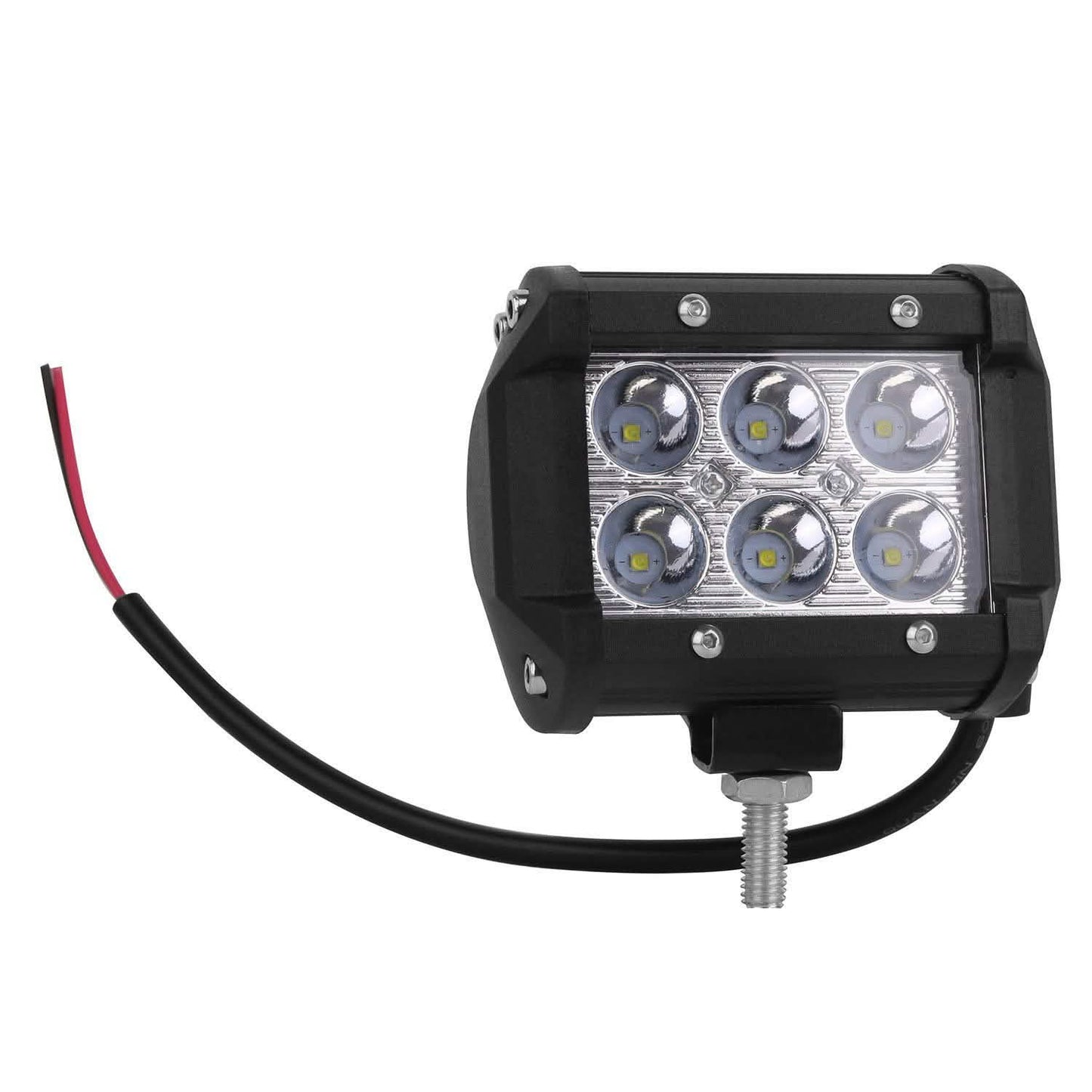 4-Piece: 4” 18W Dual Row LED Spot Light Pod Automotive - Tophatter Daily Deals