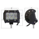 4-Piece: 4” 18W Dual Row LED Spot Light Pod Automotive - Tophatter Daily Deals