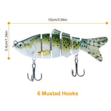 4-Piece: 6 Segment Multi Jointed Lifelike Fish Lures Outdoor Recreation - Tophatter Daily Deals