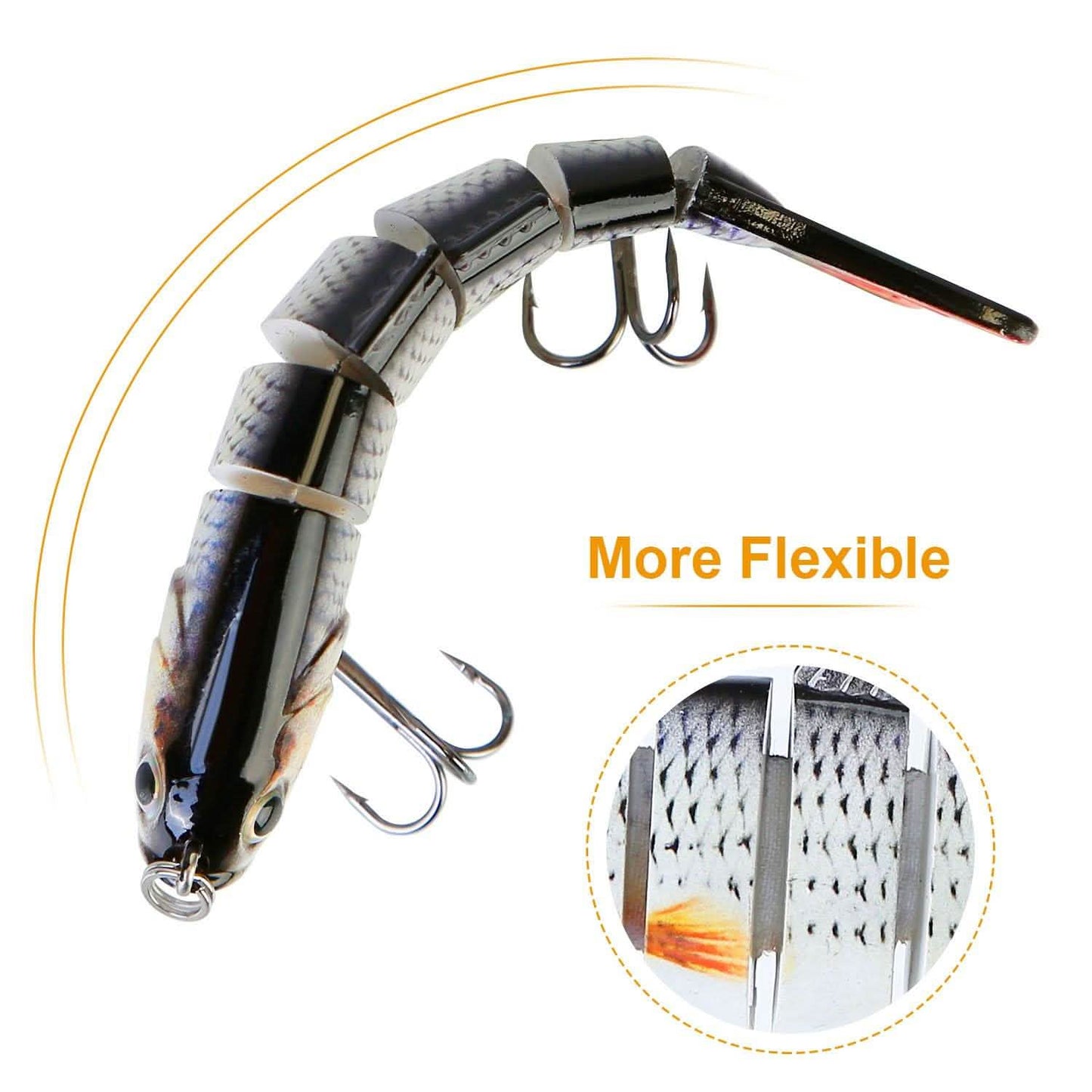 4-Piece: 6 Segment Multi Jointed Lifelike Fish Lures Outdoor Recreation - Tophatter Daily Deals