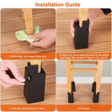 4-Piece: Adjustable Bed Riser with Screw Clamp Home Improvement - Tophatter Daily Deals