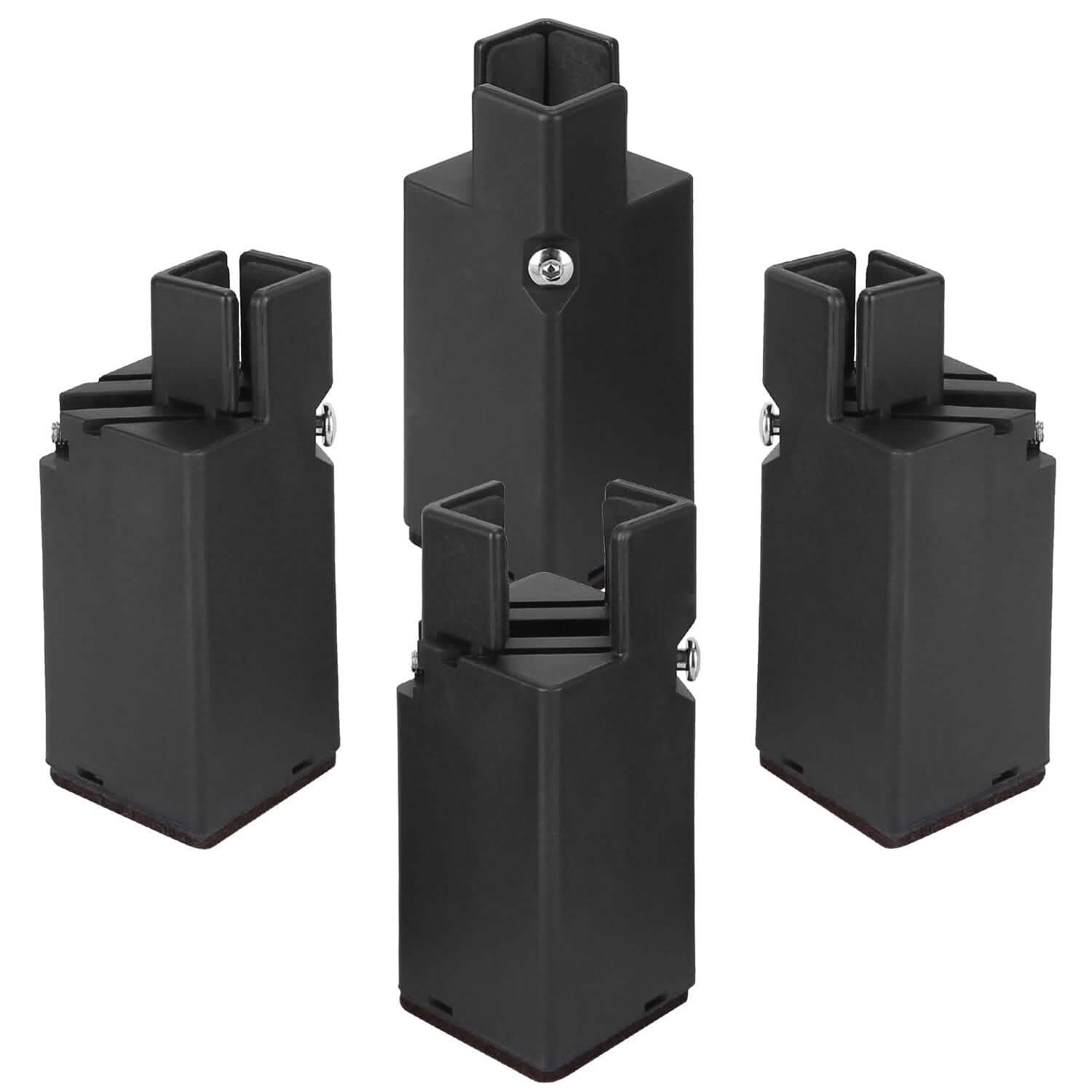 4-Piece: Adjustable Bed Riser with Screw Clamp Home Improvement - Tophatter Daily Deals