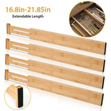4-Piece: Adjustable Drawer Divider Storage & Organization - Tophatter Daily Deals