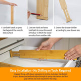 4-Piece: Adjustable Drawer Divider Storage & Organization - Tophatter Daily Deals