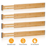 4-Piece: Adjustable Drawer Divider Storage & Organization - Tophatter Daily Deals
