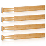 4-Piece: Adjustable Drawer Divider Storage & Organization - Tophatter Daily Deals