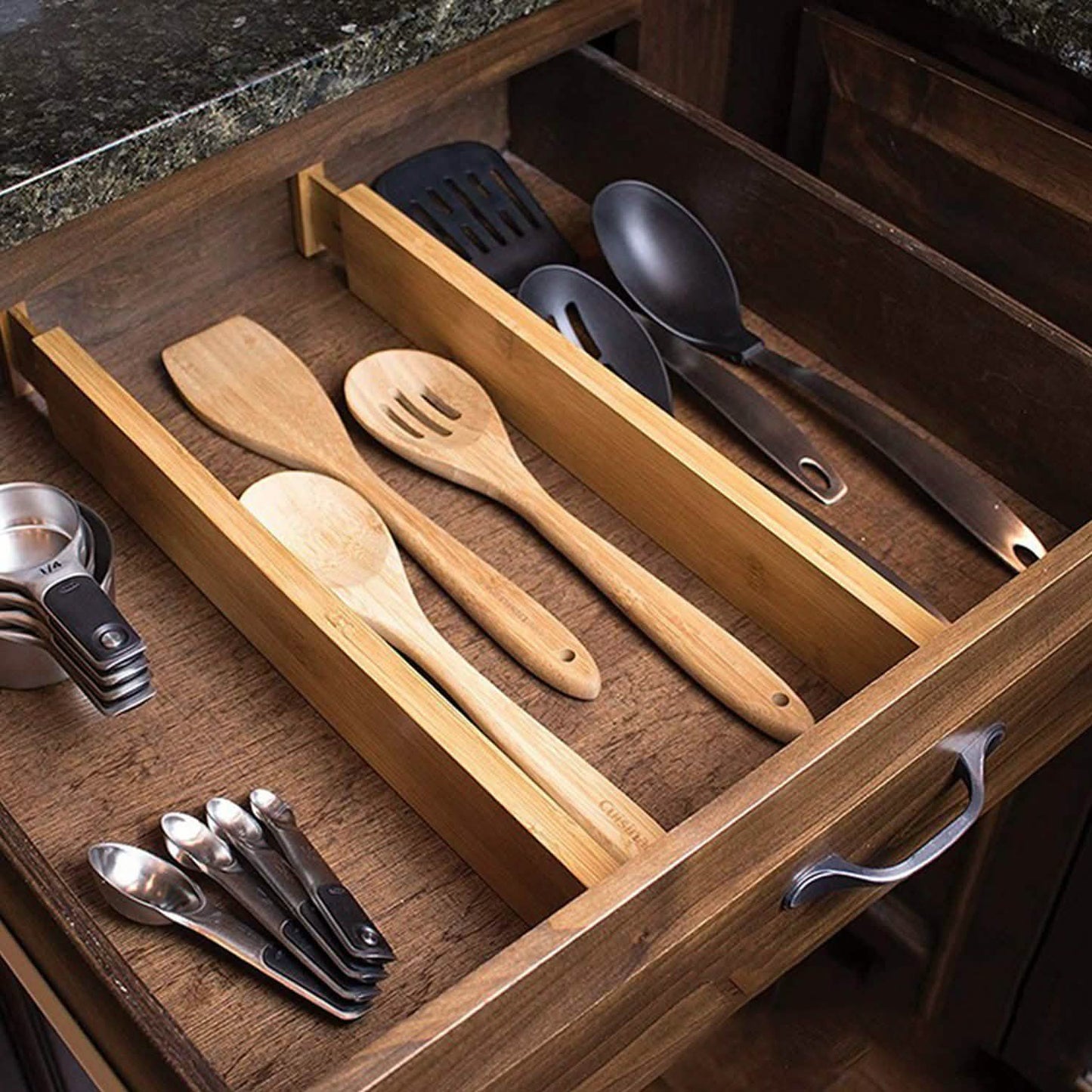 4-Piece: Adjustable Drawer Divider Storage & Organization - Tophatter Daily Deals