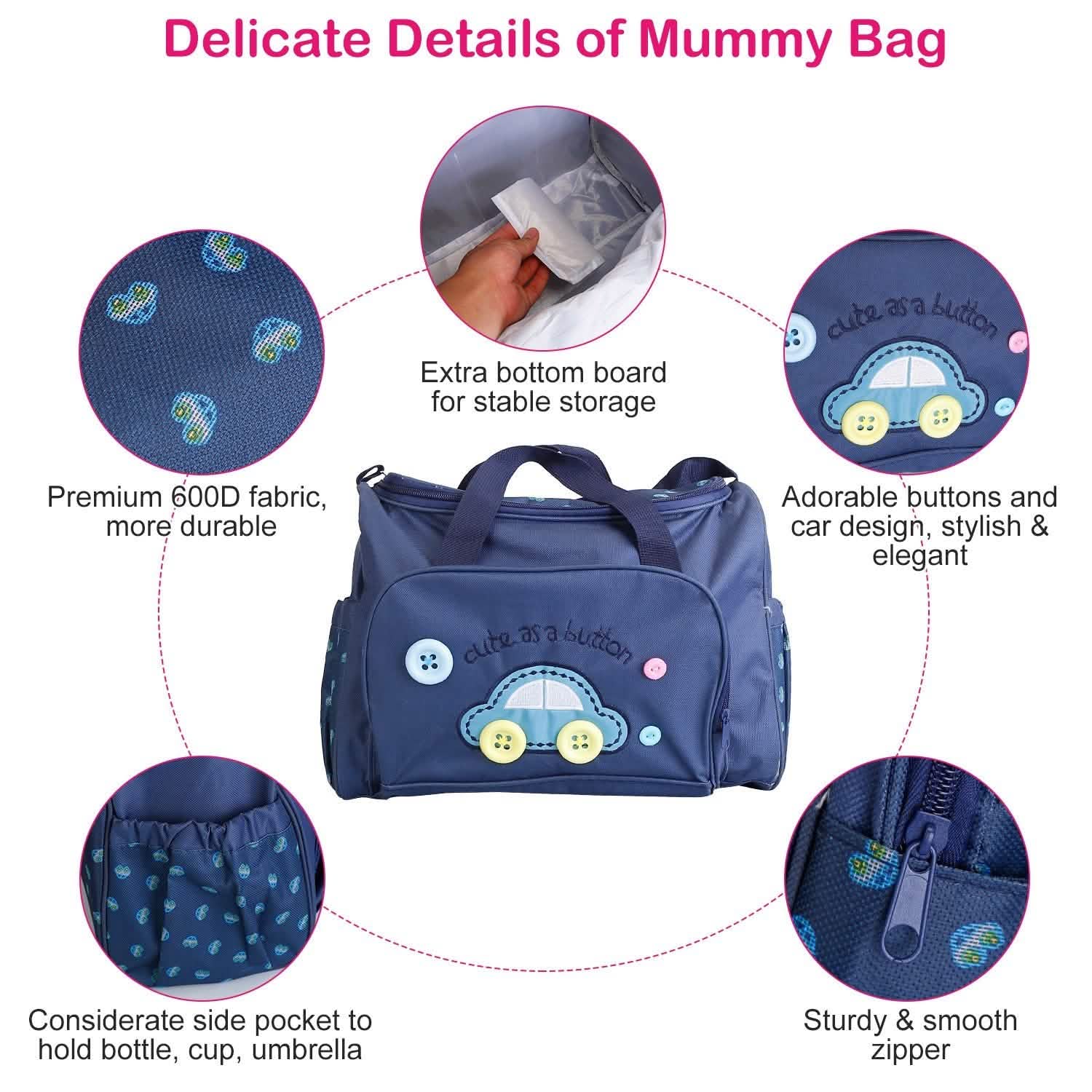 4-Piece: Baby Diaper Tote Bag Set Baby Gear - Tophatter Daily Deals